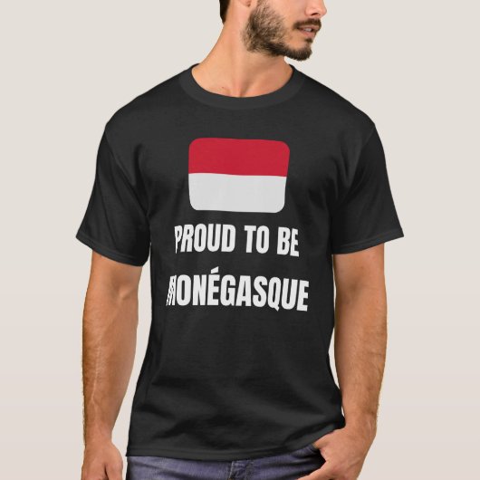 T-shirt Fier d'être monégasque (Devant)