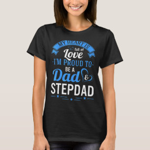 T-shirt Fier D'Être Papa & Stepdad Pour Hommes Et Fête Des