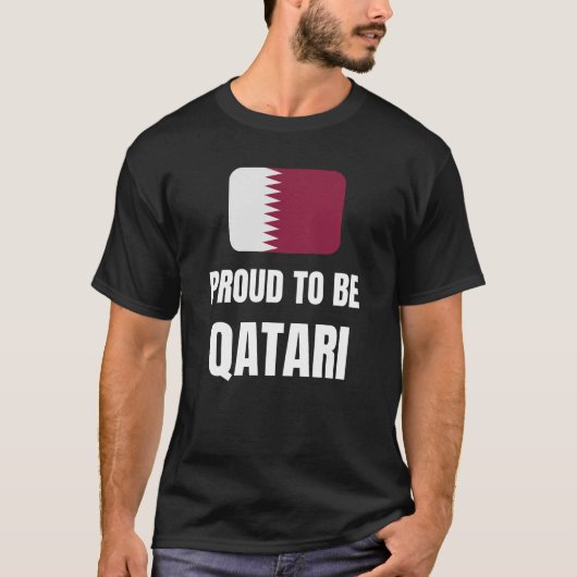 T-shirt Fier d'être Qatari (Devant)