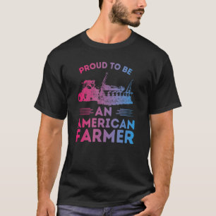 T-shirt FIER D'ÊTRE UN AGRICULTEUR AMÉRICAIN Tractor Plant