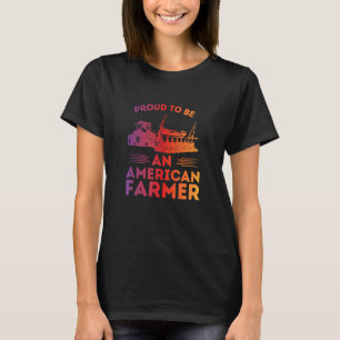 T-shirt FIER D'ÊTRE UN AGRICULTEUR AMÉRICAIN Tractor Plant