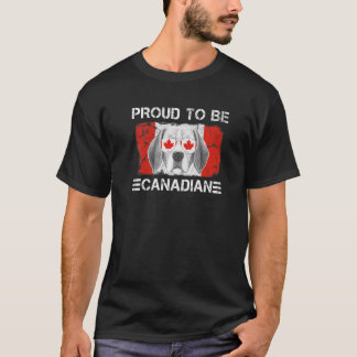 T-shirt Fier d'être un Amoureux des chiens du drapeau cana