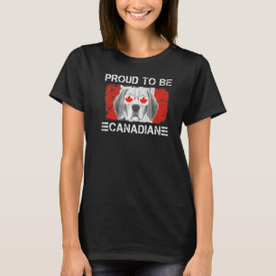 T-shirt Fier d'être un Amoureux des chiens du drapeau cana