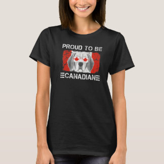 T-shirt Fier d'être un Amoureux des chiens du drapeau cana