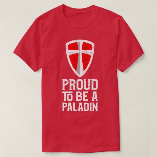 T-shirt Fier D'Être Un Rouge Paladin (Design devant)