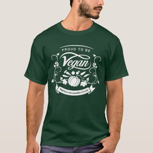 T-shirt Fier d'être Vegan (Devant)