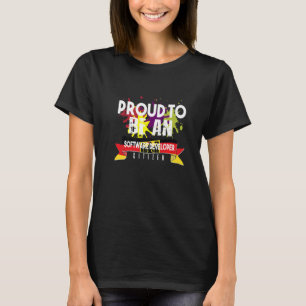 T-shirt Fier développeur de logiciels Profession citoyenne