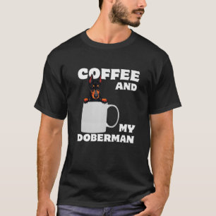 T-shirt Fier Dobie Maman Papa Doberman Mug Un Café Et Mon 