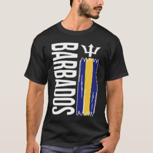 T-shirt Fier Drapeau barbadien Fête de la Barbade Racines