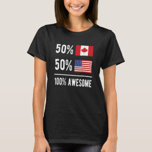 T-shirt Fier drapeau canadien américain Canada USA