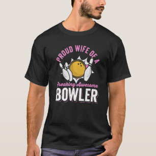 T-shirt Fier Épouse D'Un Bowler Merveilleux Frappe Wi-Fi
