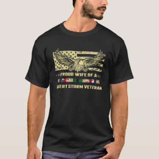 T-shirt Fier Épouse D'Un Vétéran Militaire Vétéran De La T