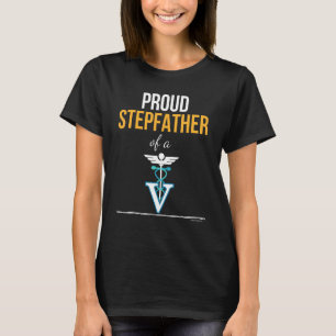 T-shirt Fier Étape Vétérinaire Papa Père grand-père P