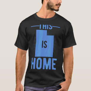 T-shirt Fier État De Fan Usa Ceci Est Accueil Carte Utah