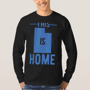 T-shirt Fier État De Fan Usa Ceci Est Accueil Carte Utah