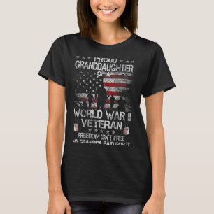 T-shirt Fier Femme Grandgirl D'Un Vétérinaire 2ème guerre