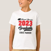 T-shirt FIER FIER d'un 2023 Graduate Red Bold Script (Devant)