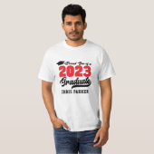 T-shirt FIER FIER d'un 2023 Graduate Red Bold Script (Devant entier)