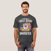 T-shirt Fier Fille De La Garde Côtière Avec Un Drapeau Amé (Devant entier)