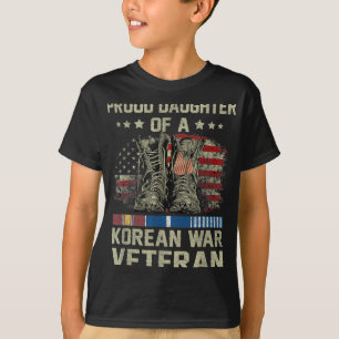 T-shirt Fier Fille De La Guerre De Corée Vétéran Américain