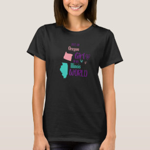 T-shirt Fier fille Design Juste une fille de l'Oregon dans