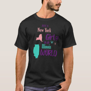 T-shirt Fier fille Design Juste une fille de New York dans