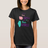 T-shirt Fier fille Design Juste une fille Iowa dans un Ill (Devant)