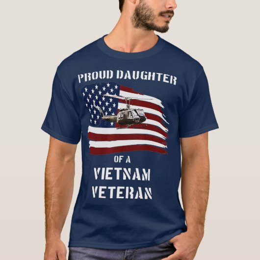 T-shirt Fier fille d'un vétéran du Vietnam (Devant)