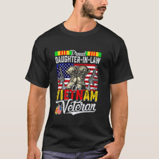 T-shirt Fier Fille En Droit De Mère Père En Droit Vete