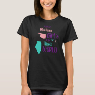 T-shirt Fier fille juste une fille de l'Oklahoma dans un I