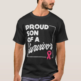 T-shirt Fier Fils De Survivant Soutien Au Cancer Du Sein