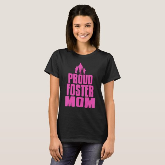 T-shirt Fier Foster Maman Cool Foster Parent Présente (Devant entier)