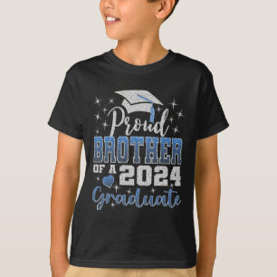 T-shirt Fier Frère De 2024 Diplômé Awesome Famille Coll