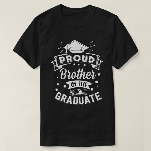T-shirt Fier FRÈRE De La Diplômée (Design devant)