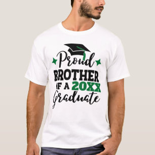 T-shirt Fier Frère du casquette noir vert diplômé