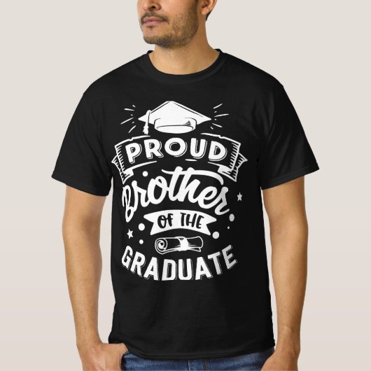 T-shirt Fier Frère du Diplômé -Célébration (Devant)