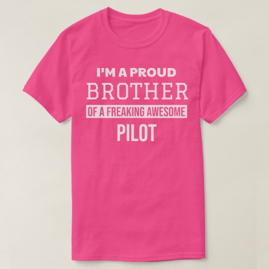T-shirt Fier frère du pilote (Design devant)