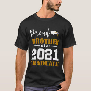 T-shirt Fier frère d'un blanc diplômé 2021