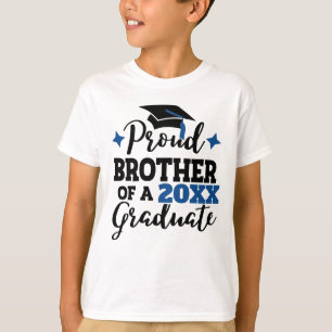 T-shirt Fier frère d'un casquette noir bleu 2023 diplômé