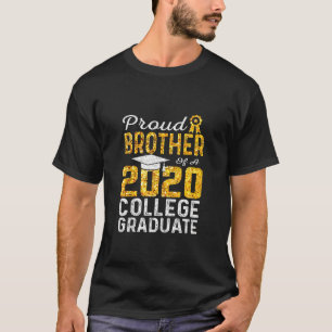 T-shirt Fier Frère D'Un Diplômé Du Collège En 2020