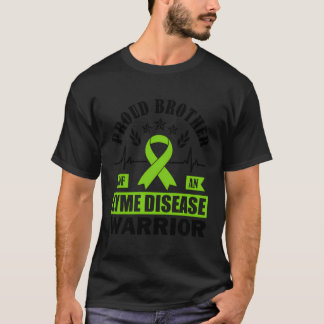 T-shirt Fier Frère D'Un Guerrier De La Maladie De Lyme Né 
