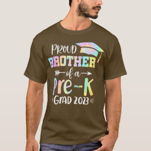 T-shirt Fier frère d'un préK Graduate de 2023 ie Dye Grad