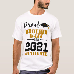 T-shirt Fier frère en droit d'un diplômé de 2021
