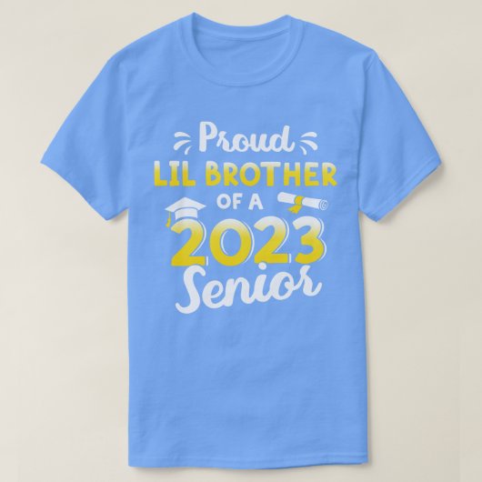 T-shirt Fier frère lil d'une classe de graduation de 2023 (Design devant)