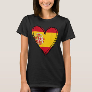 T-shirt Fier garçon espagnol fille tante papa maman drapea