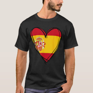 T-shirt Fier garçon espagnol fille tante papa maman drapea