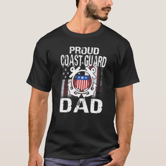 T-shirt Fier Garde côtière papa Tee U.S. Coast Guard Vétér (Devant)
