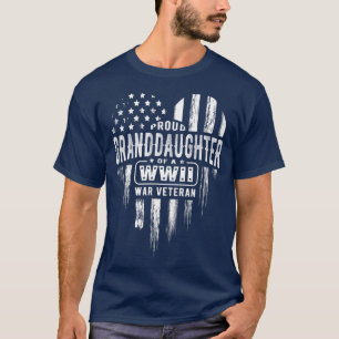 T-shirt Fier grand-fille 2ÈME GUERRE MONDIALE Vet Veteran