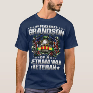 T-shirt Fier Grand-Fils D'Un Vétéran Militaire Du Vietna