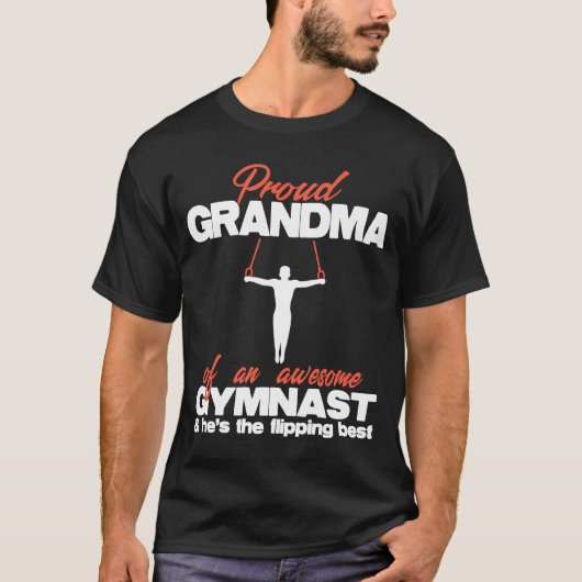 T-shirt Fier grand-mère d'un garçon génial Gymnaste Cercle (Devant)